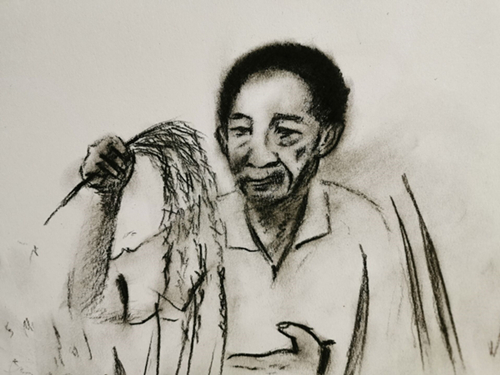 檸條塔供應(yīng)站（繪畫作品）粒粒皆辛苦 蘇小瑜.jpg