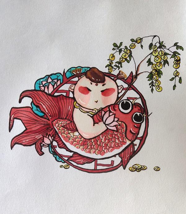 監(jiān)理公司（繪畫類）年年有余 馮錄軍.jpg