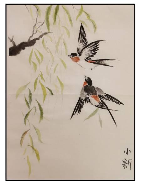 秦安評價公司：繪畫作品《誰家新燕啄春泥》劉小新.jpg