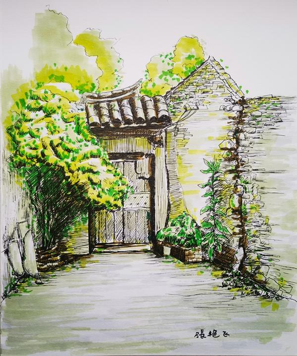 彬長(zhǎng)分公司（繪畫類）：小小院落 暖暖屋舍 張艷飛.jpg